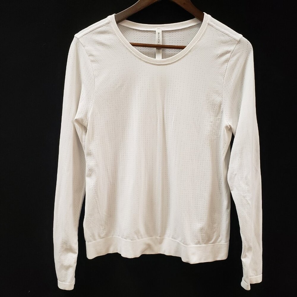 Athleta Womens In Motion Top T Shirt Size M Long Sleeve Athletic Workout Gym - Picture 4 of 12